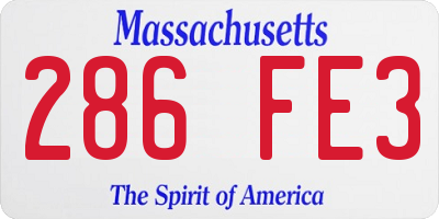 MA license plate 286FE3