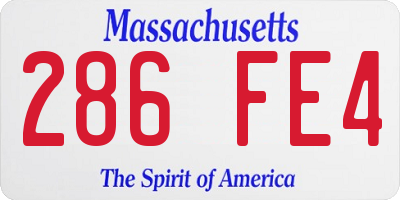 MA license plate 286FE4