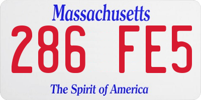 MA license plate 286FE5