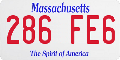 MA license plate 286FE6