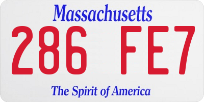 MA license plate 286FE7