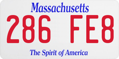 MA license plate 286FE8