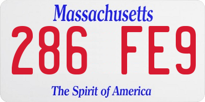 MA license plate 286FE9