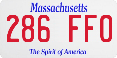 MA license plate 286FF0