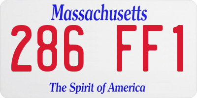 MA license plate 286FF1