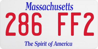 MA license plate 286FF2