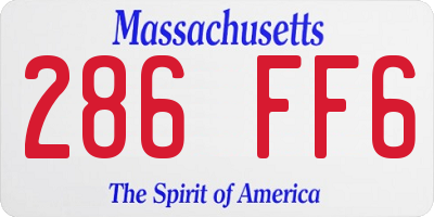 MA license plate 286FF6