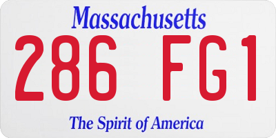 MA license plate 286FG1
