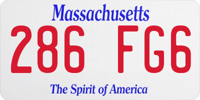 MA license plate 286FG6