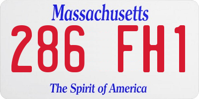 MA license plate 286FH1
