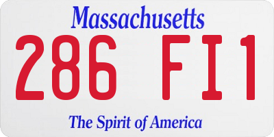 MA license plate 286FI1