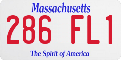 MA license plate 286FL1