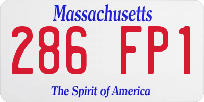 MA license plate 286FP1