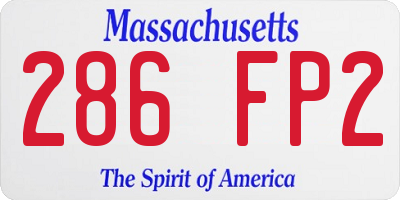 MA license plate 286FP2