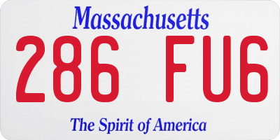 MA license plate 286FU6