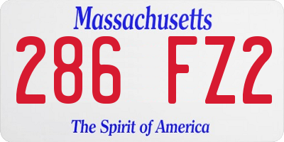 MA license plate 286FZ2