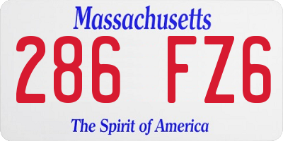 MA license plate 286FZ6