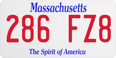 MA license plate 286FZ8