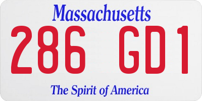 MA license plate 286GD1