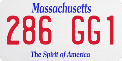 MA license plate 286GG1