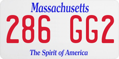 MA license plate 286GG2