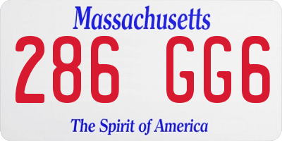 MA license plate 286GG6
