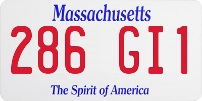 MA license plate 286GI1