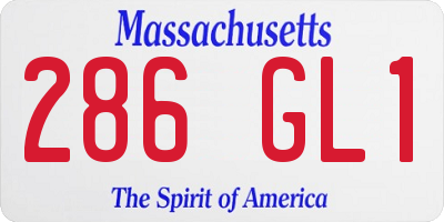 MA license plate 286GL1