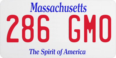 MA license plate 286GM0