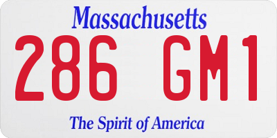 MA license plate 286GM1