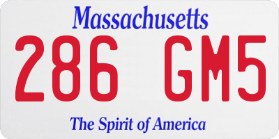 MA license plate 286GM5