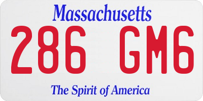 MA license plate 286GM6