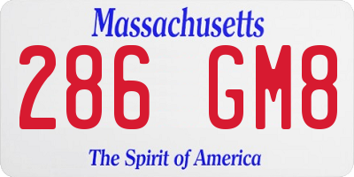 MA license plate 286GM8