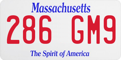 MA license plate 286GM9