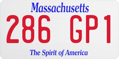 MA license plate 286GP1