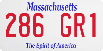 MA license plate 286GR1
