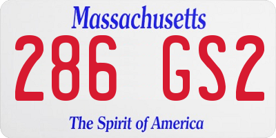 MA license plate 286GS2
