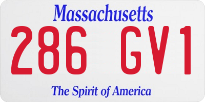 MA license plate 286GV1