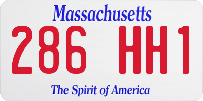 MA license plate 286HH1