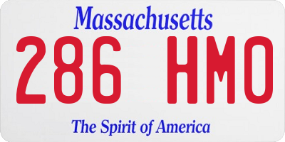MA license plate 286HM0