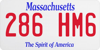 MA license plate 286HM6