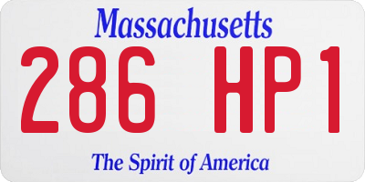 MA license plate 286HP1