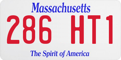 MA license plate 286HT1