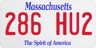 MA license plate 286HU2