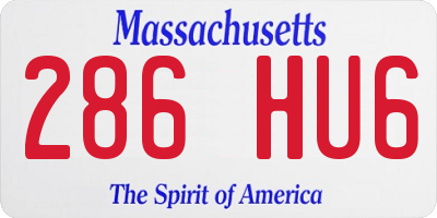 MA license plate 286HU6