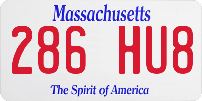 MA license plate 286HU8