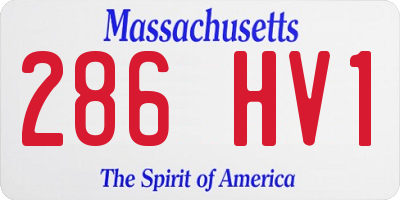 MA license plate 286HV1
