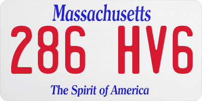 MA license plate 286HV6