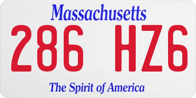MA license plate 286HZ6