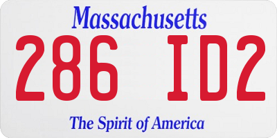 MA license plate 286ID2